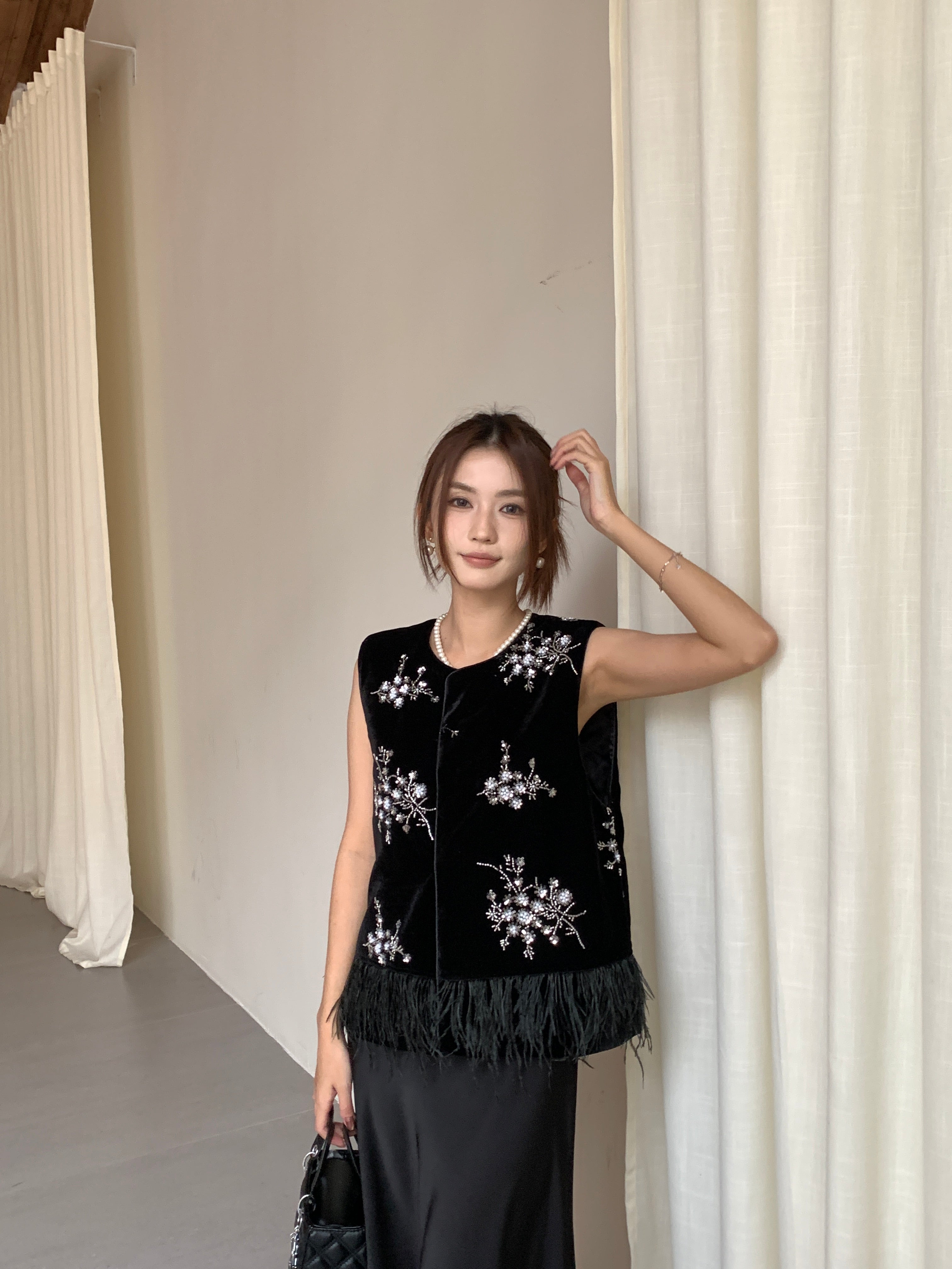 Posme oriental top (ready stock in XL)