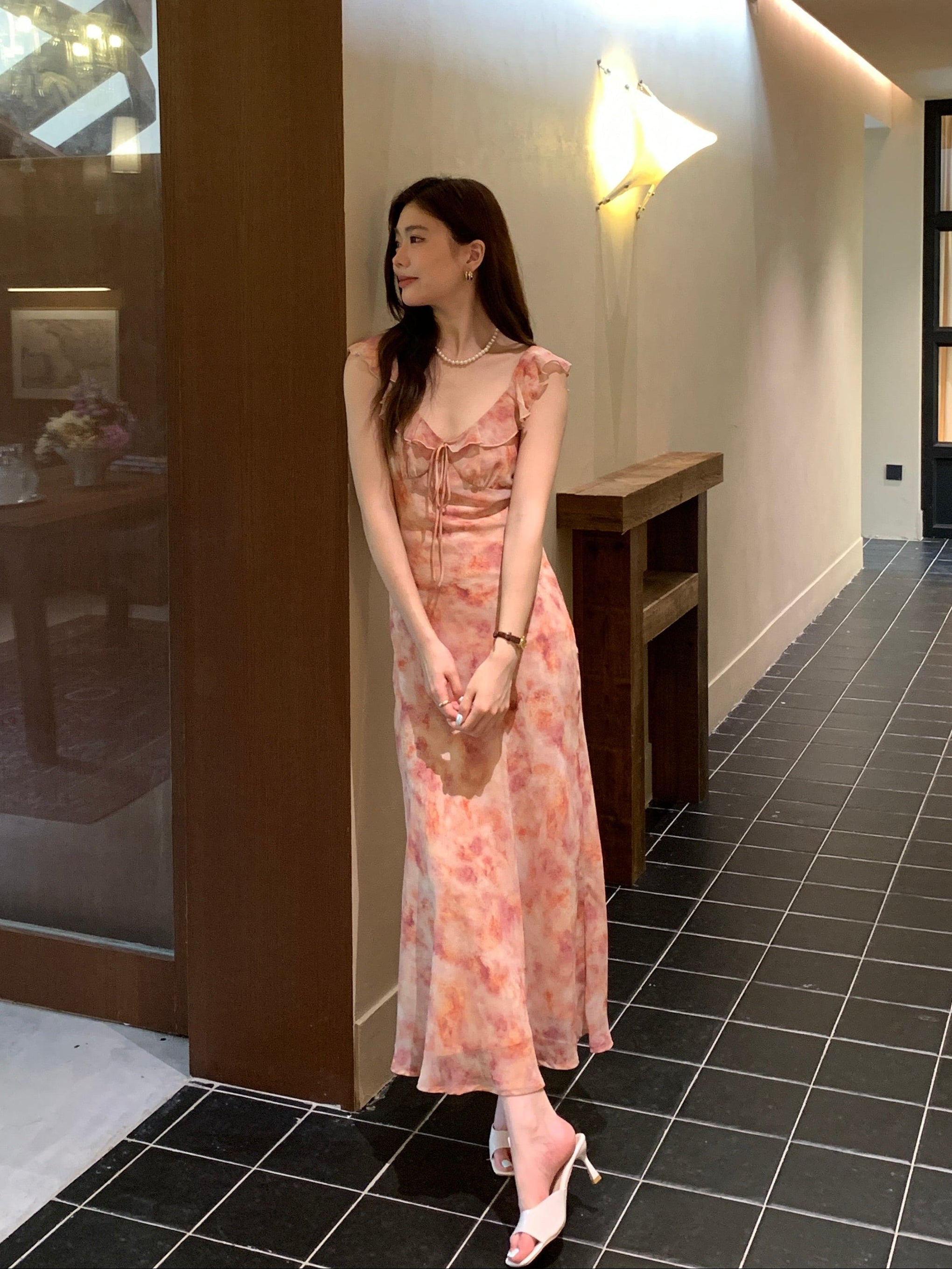 Rosalie Watercolor Maxi Dress (preorder)