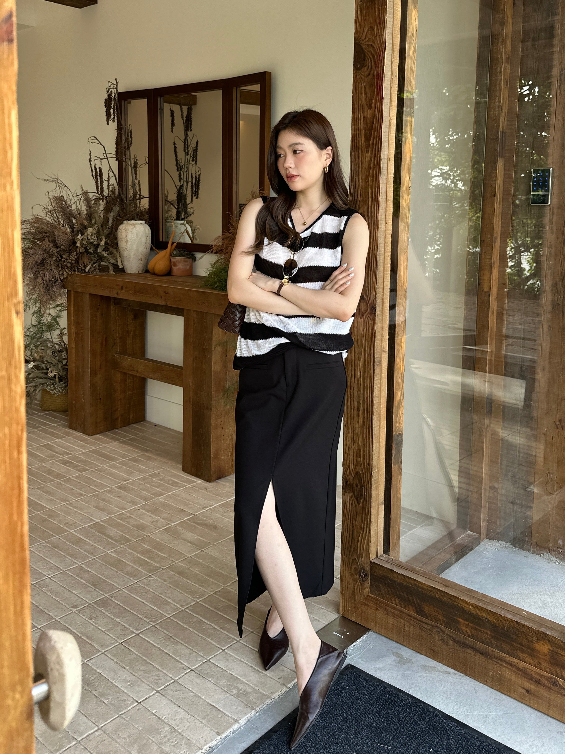 Maddy skirt (ready stock in grey (L)/ 2 colours)