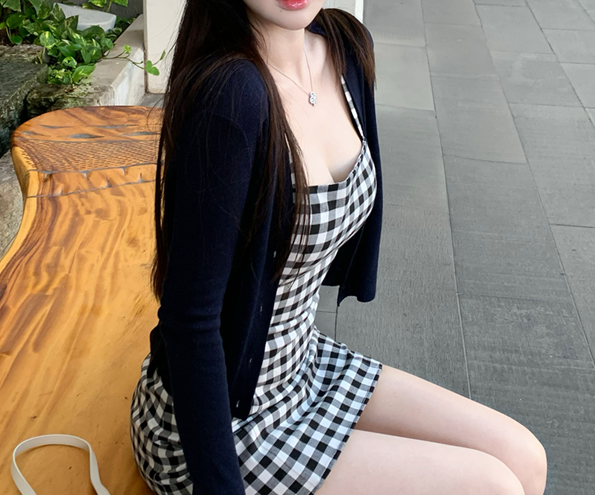 Plaid dress (preorder/ 2 colours)