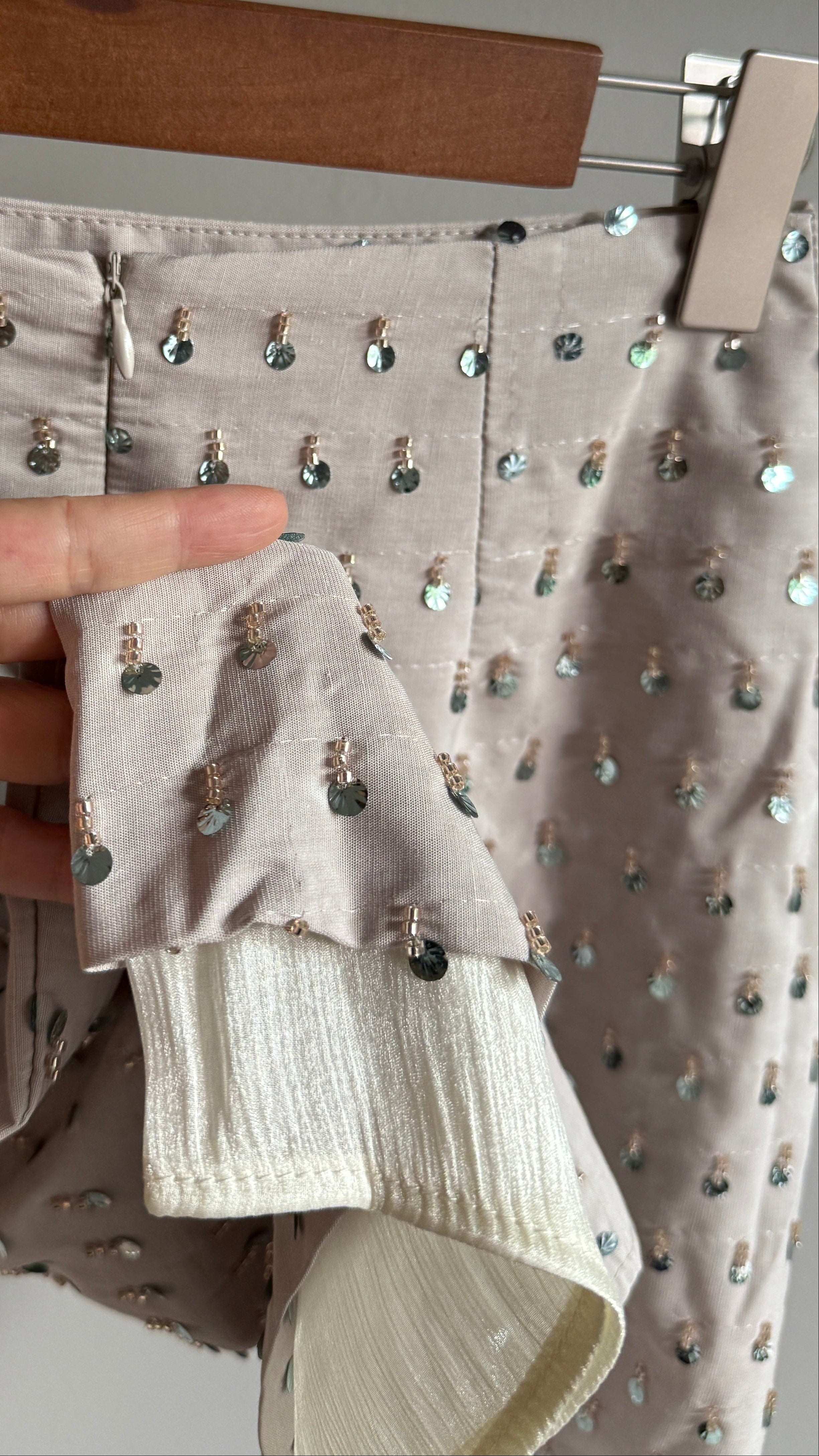 Noelle Crystal Overlay Skirt (preorder/ 2 colours)