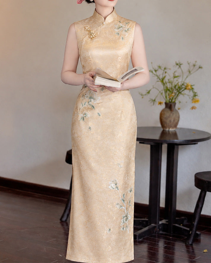 Cornelius embroidered cheongsam (preorder)