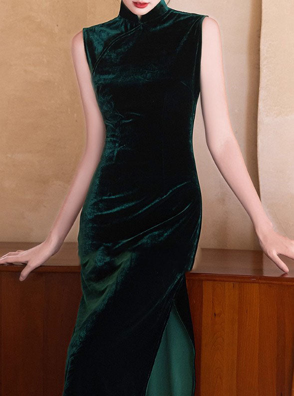 Emerald cheongsam (preorder)