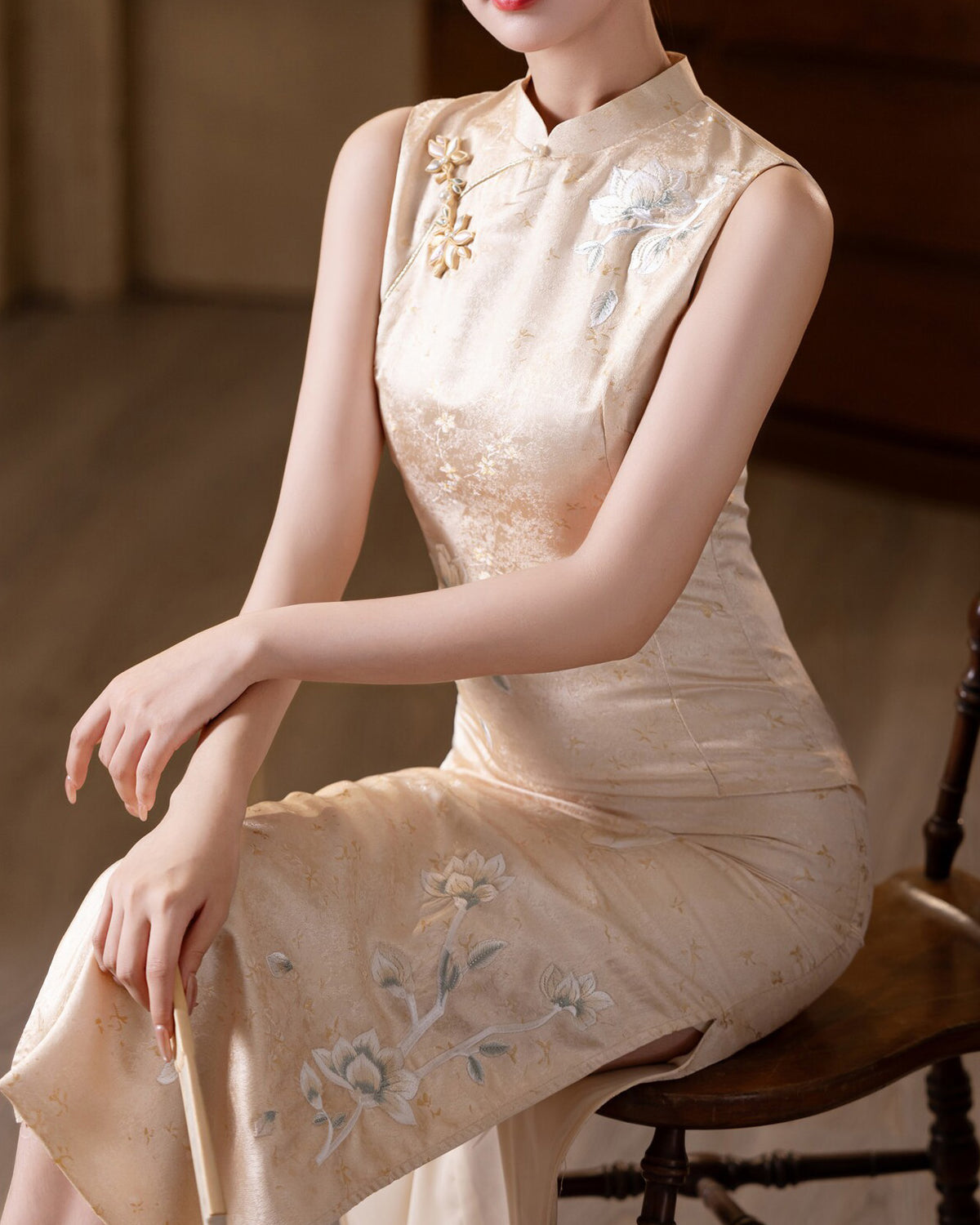 Cornelius embroidered cheongsam (preorder)