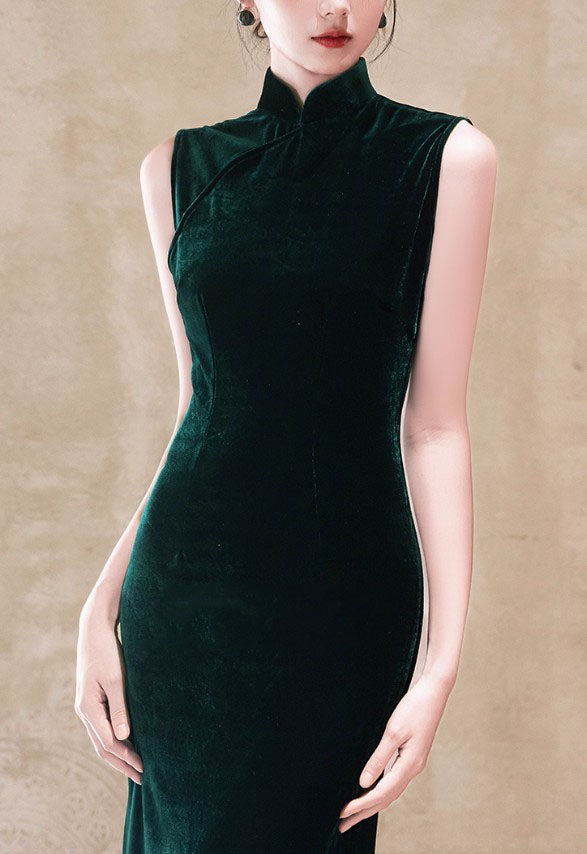 Emerald cheongsam (preorder)