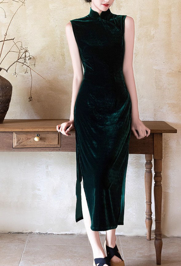 Emerald cheongsam (preorder)