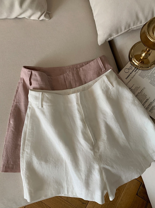 Linen A-line Shorts (preorder/ 2 colours)