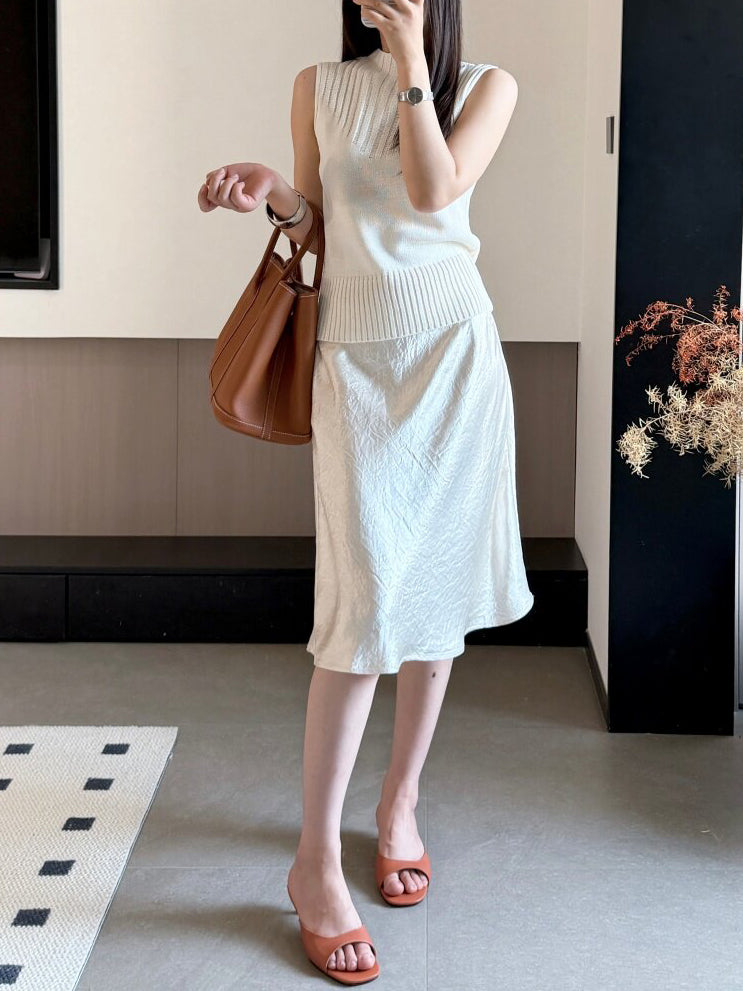 Rhea knee length skirt (preorder/ 3 colours)