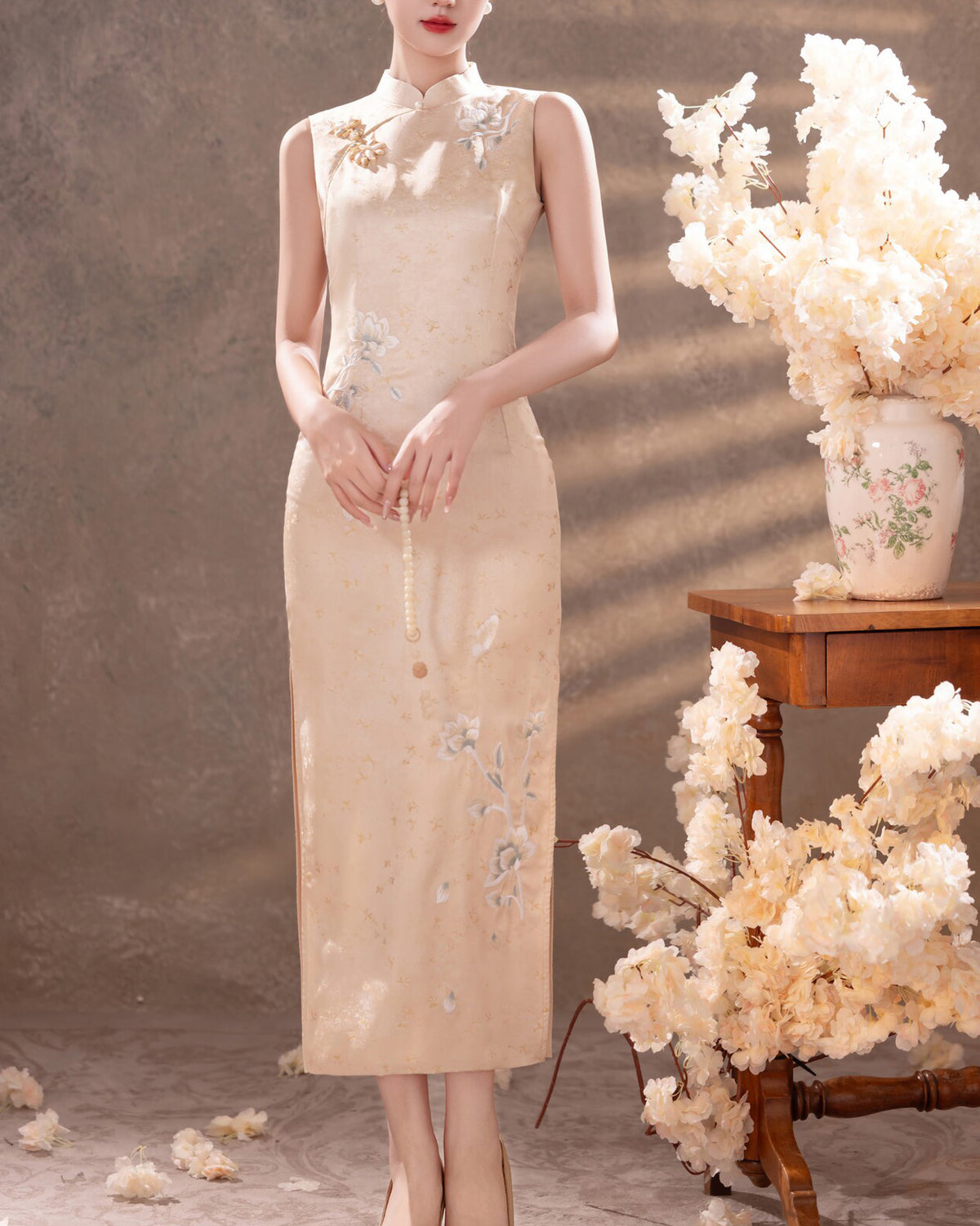 Cornelius embroidered cheongsam (preorder)