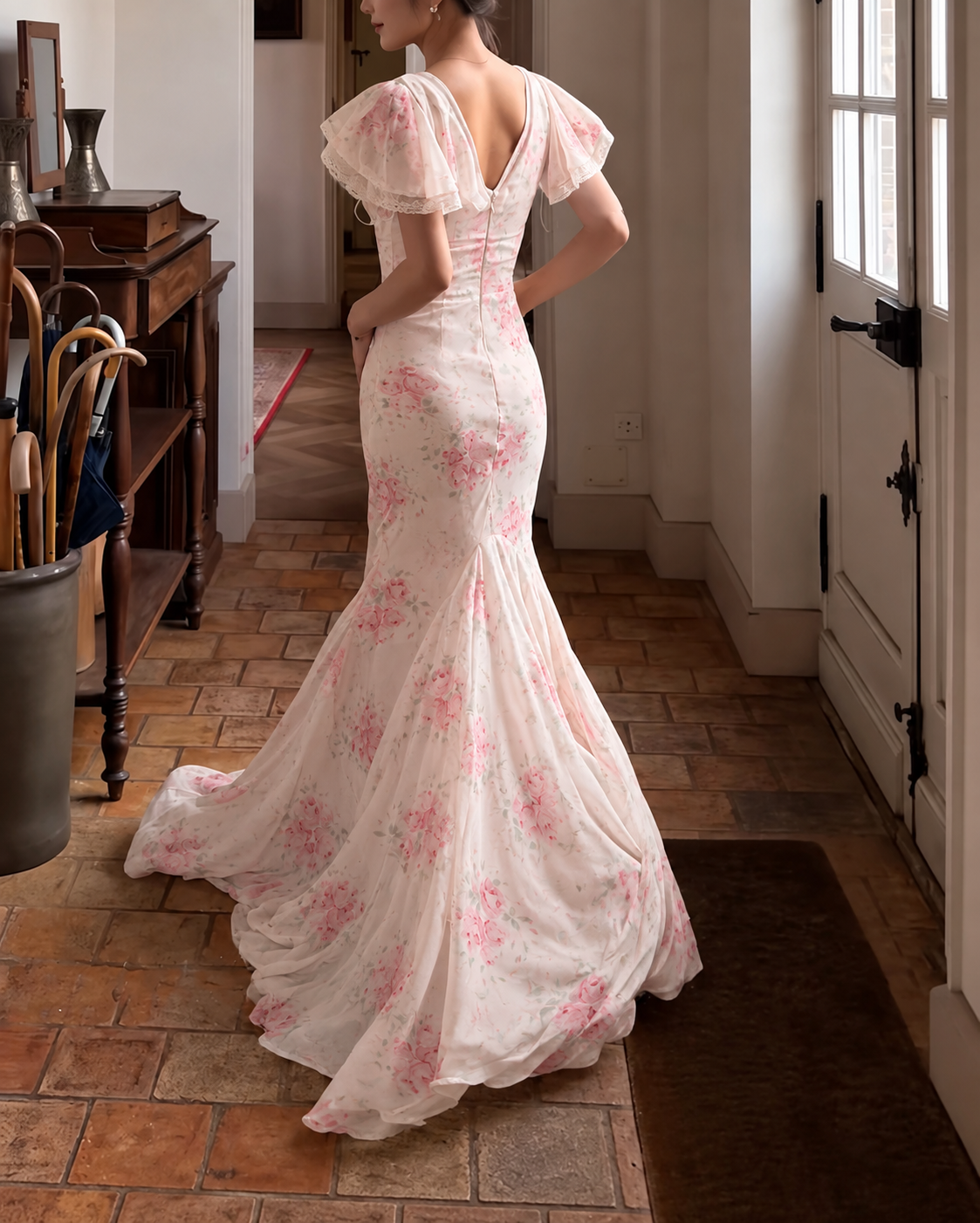 Laurette floral dress (preorder/ 2 colours)