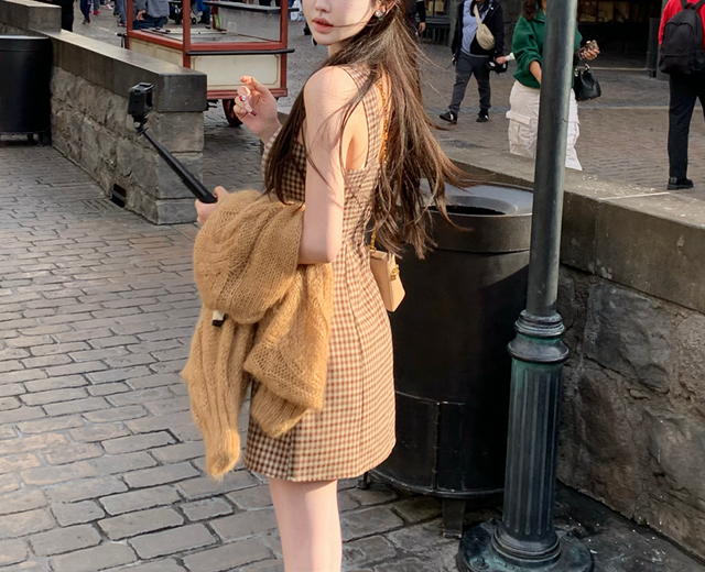 Plaid dress (preorder/ 2 colours)