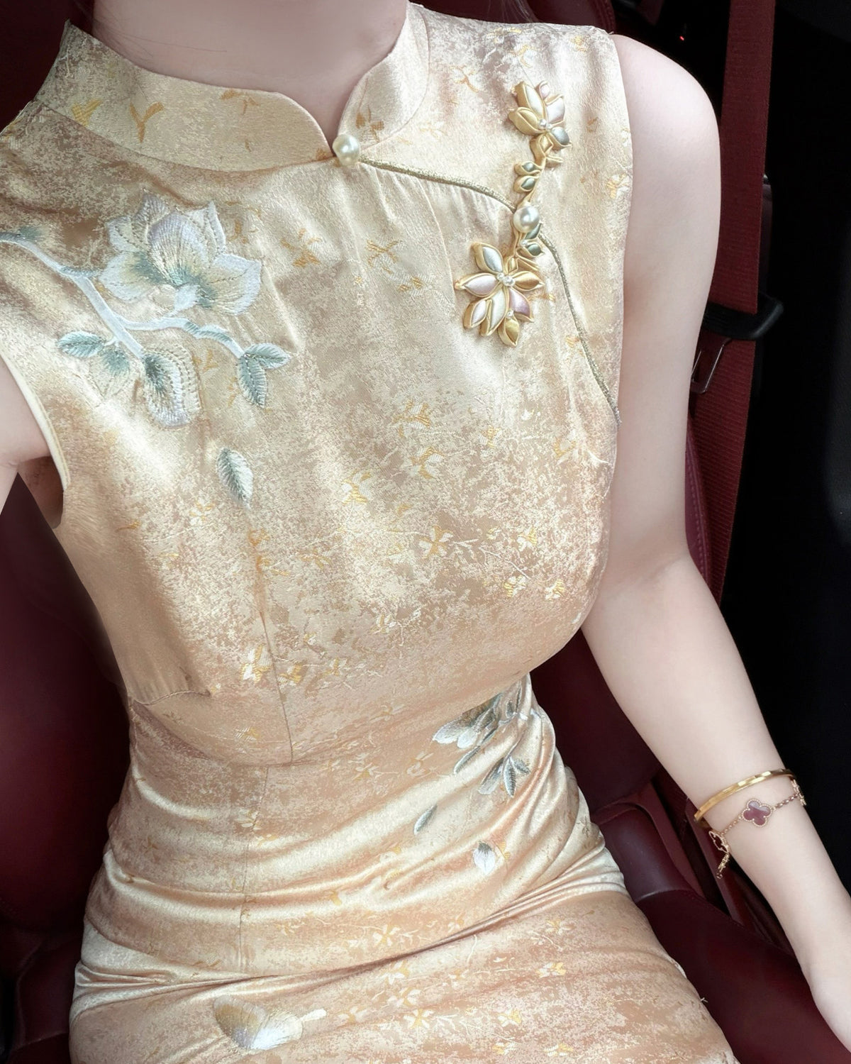 Cornelius embroidered cheongsam (preorder)