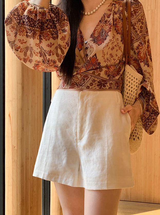 Linen A-line Shorts (preorder/ 2 colours)