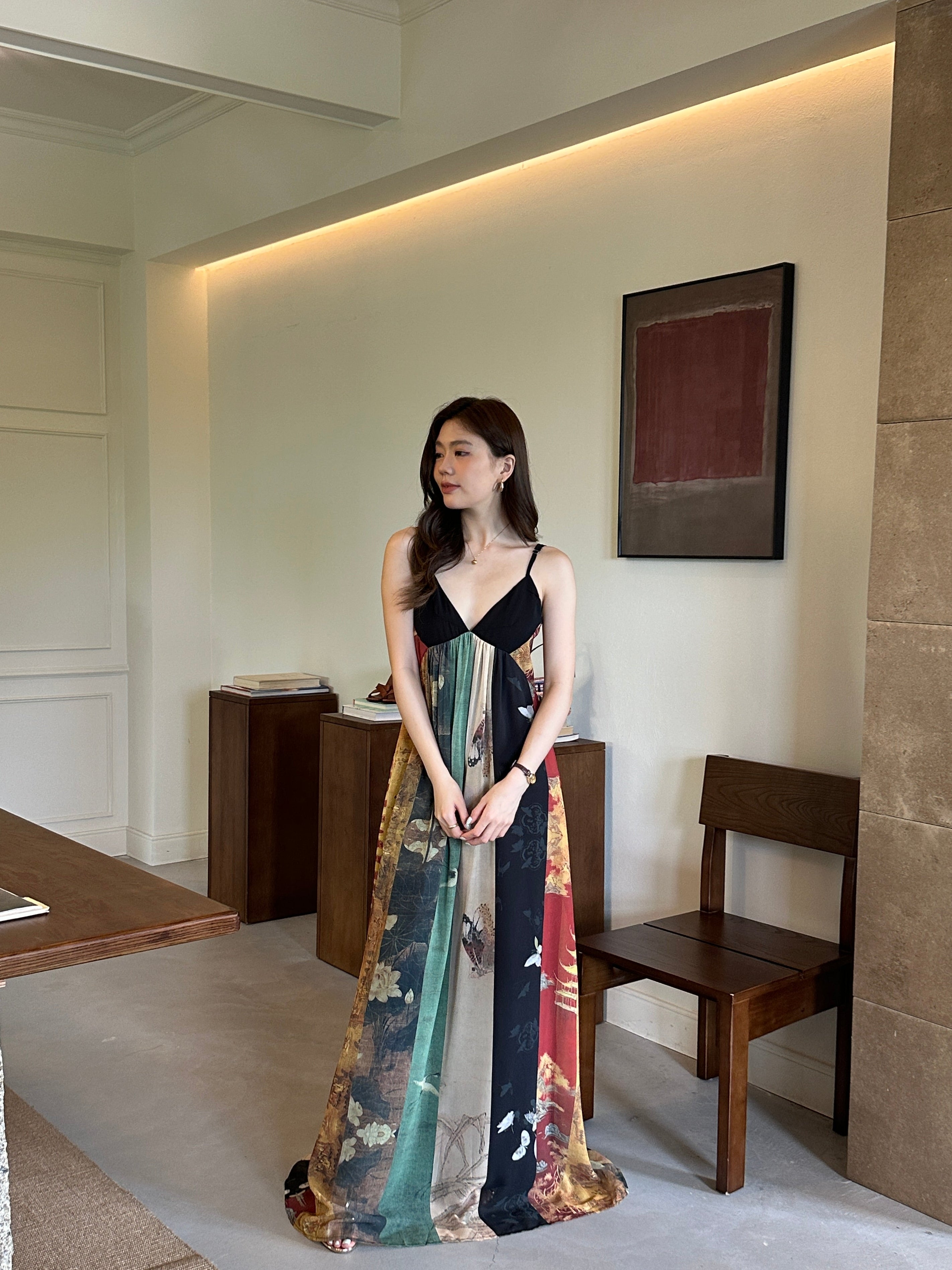 Akari Printed Maxi Dress (preorder)