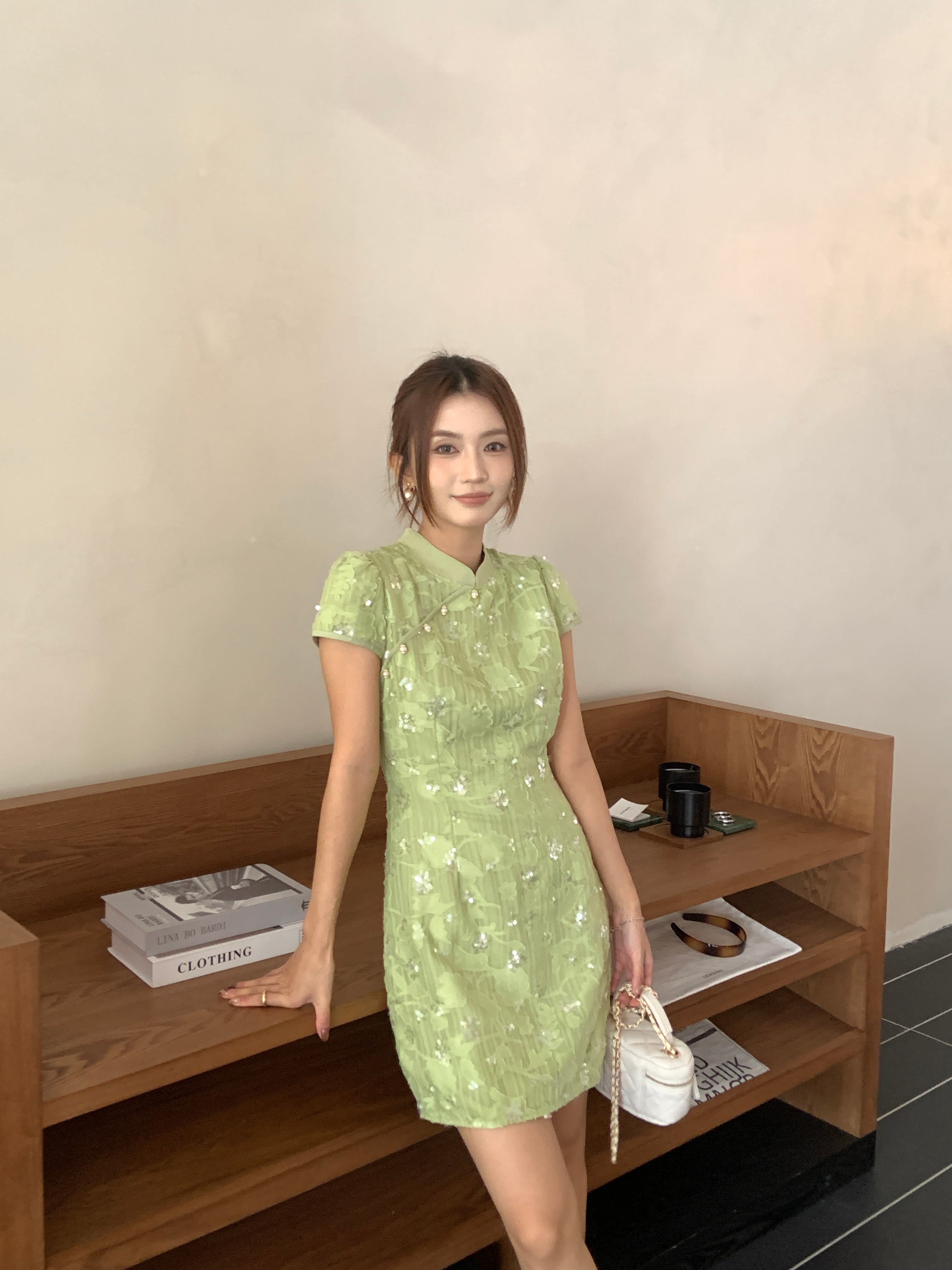 Banano cheongsam (ready stock in S/ 2 colours)