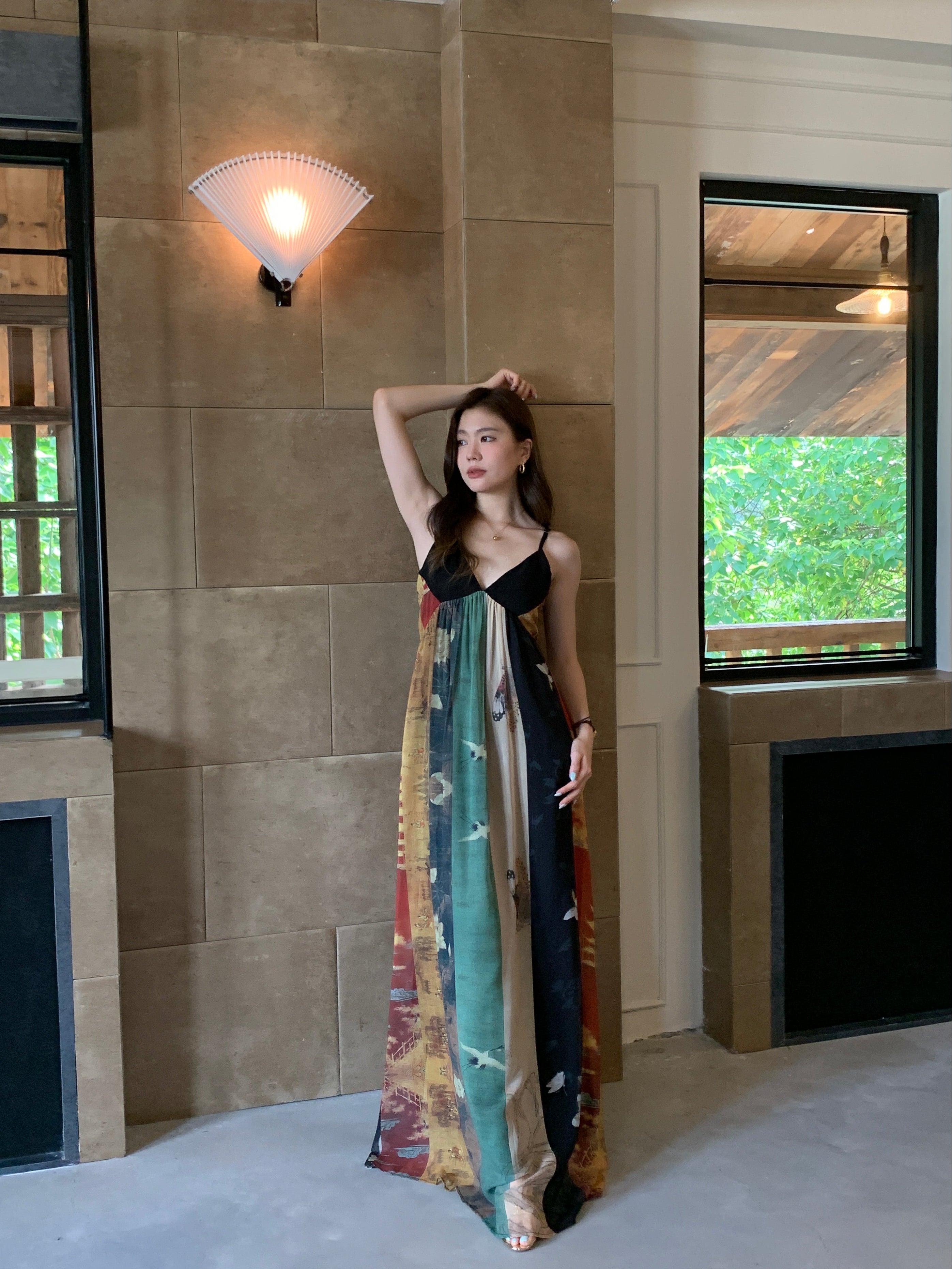 Akari Printed Maxi Dress (preorder)