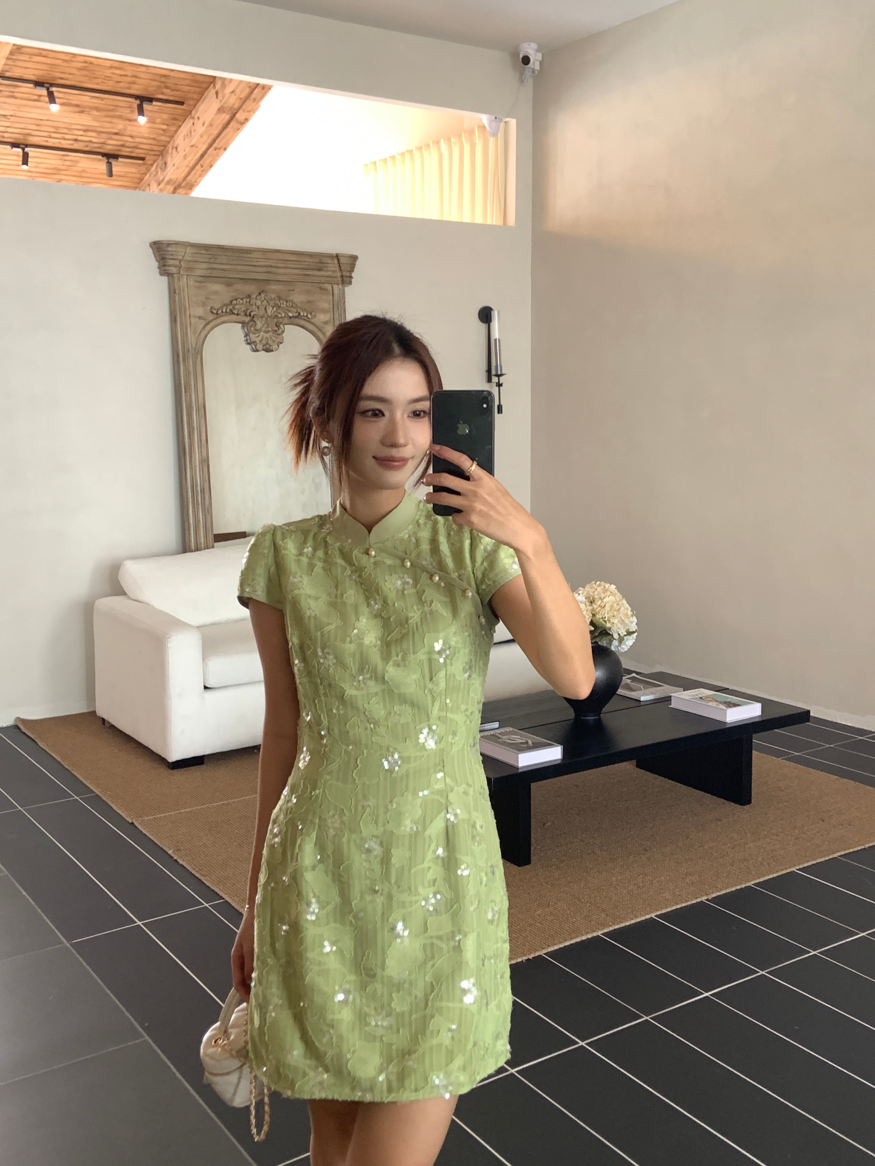 Banano cheongsam (ready stock in S/ 2 colours)