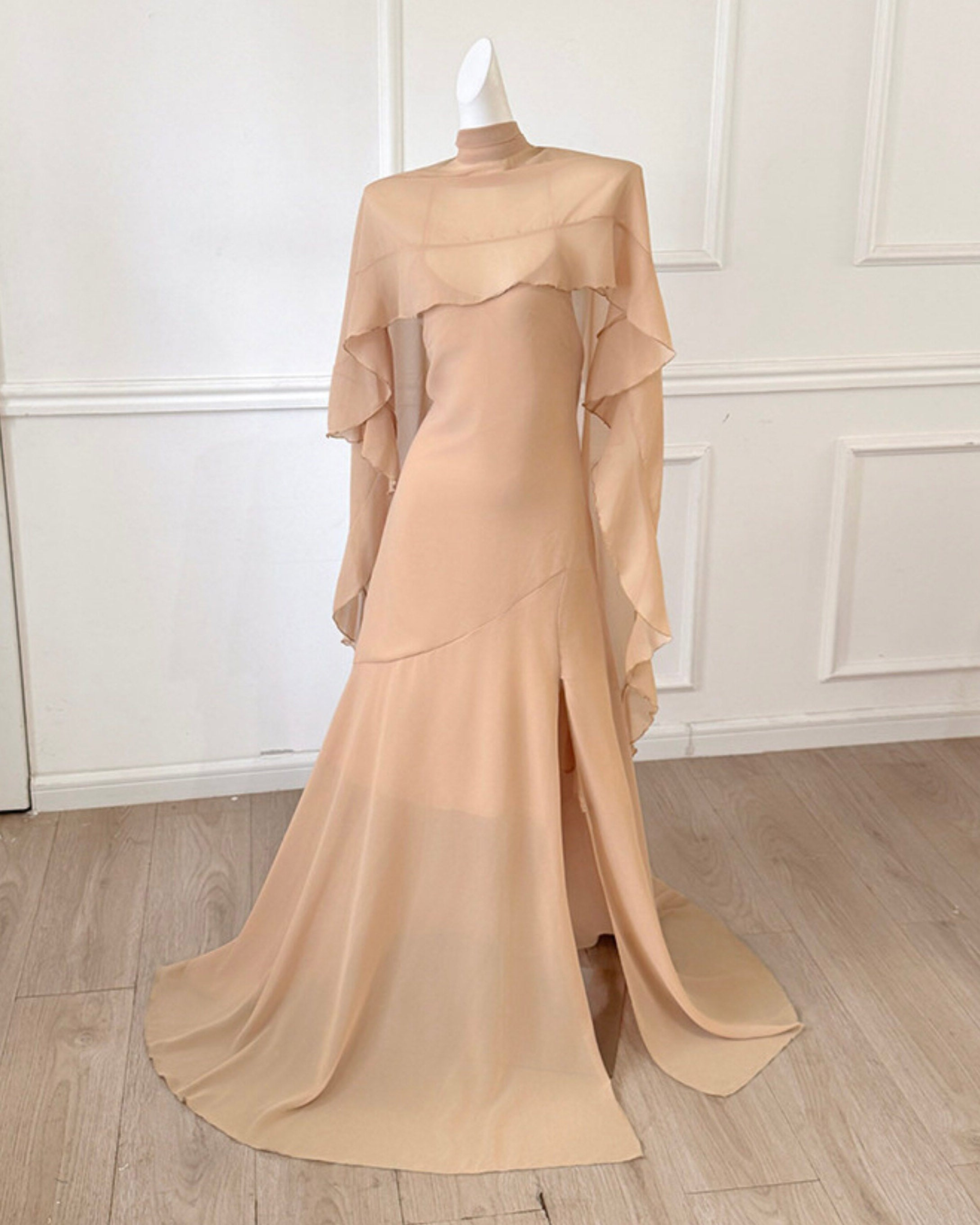 Nude Ethereal Maxi Dress (preorder)