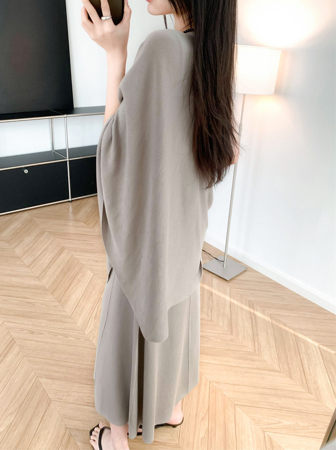 Drape dress and shawl set (preorder/ 3 colours)