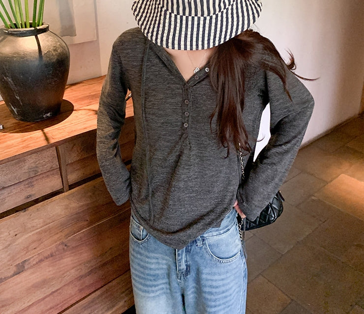 Hoodie slouch top (preorder/ 4 colours)