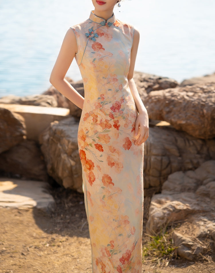 Marigold cheongsam (ready stock in S&M)