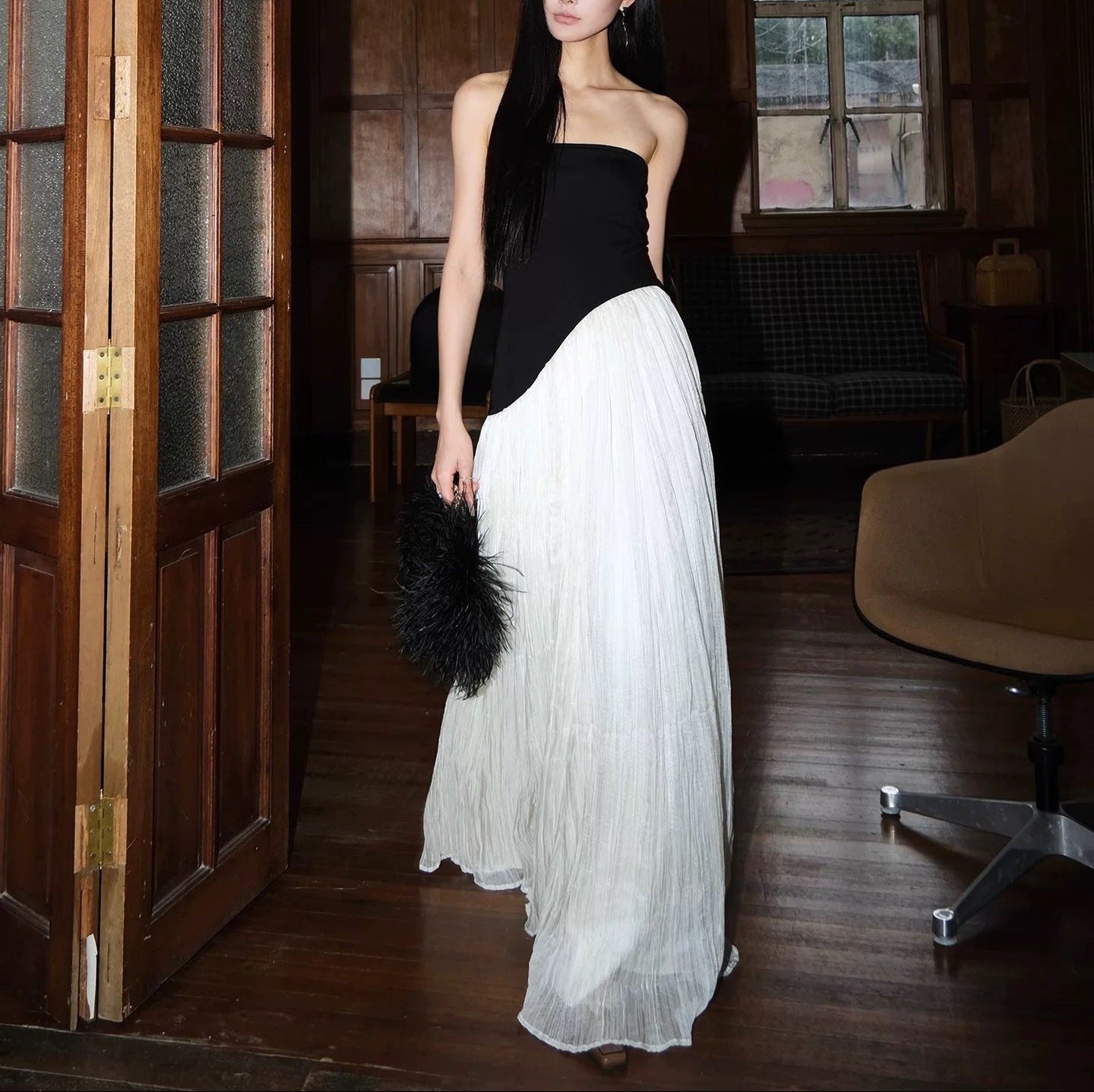 Monochrome maxi dress (preorder)