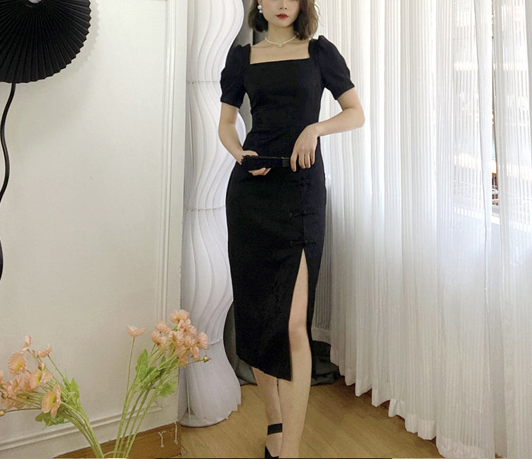 Lilyana cheongsam dress (ready stock/ 2 colours)