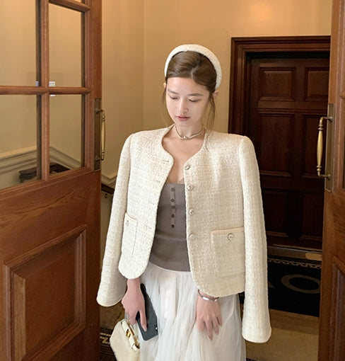 Donegal jacket (ready stock in khaki (S)/ 2 colours)