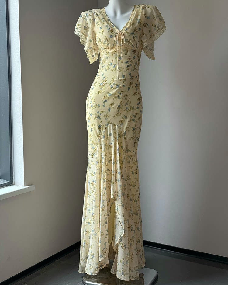 Laurette floral dress (preorder/ 2 colours)