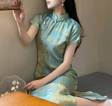 Emerald sheen cheongsam (preorder)