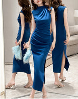 Grace dress (ready stock in blue (XXL)/ 2 colours)