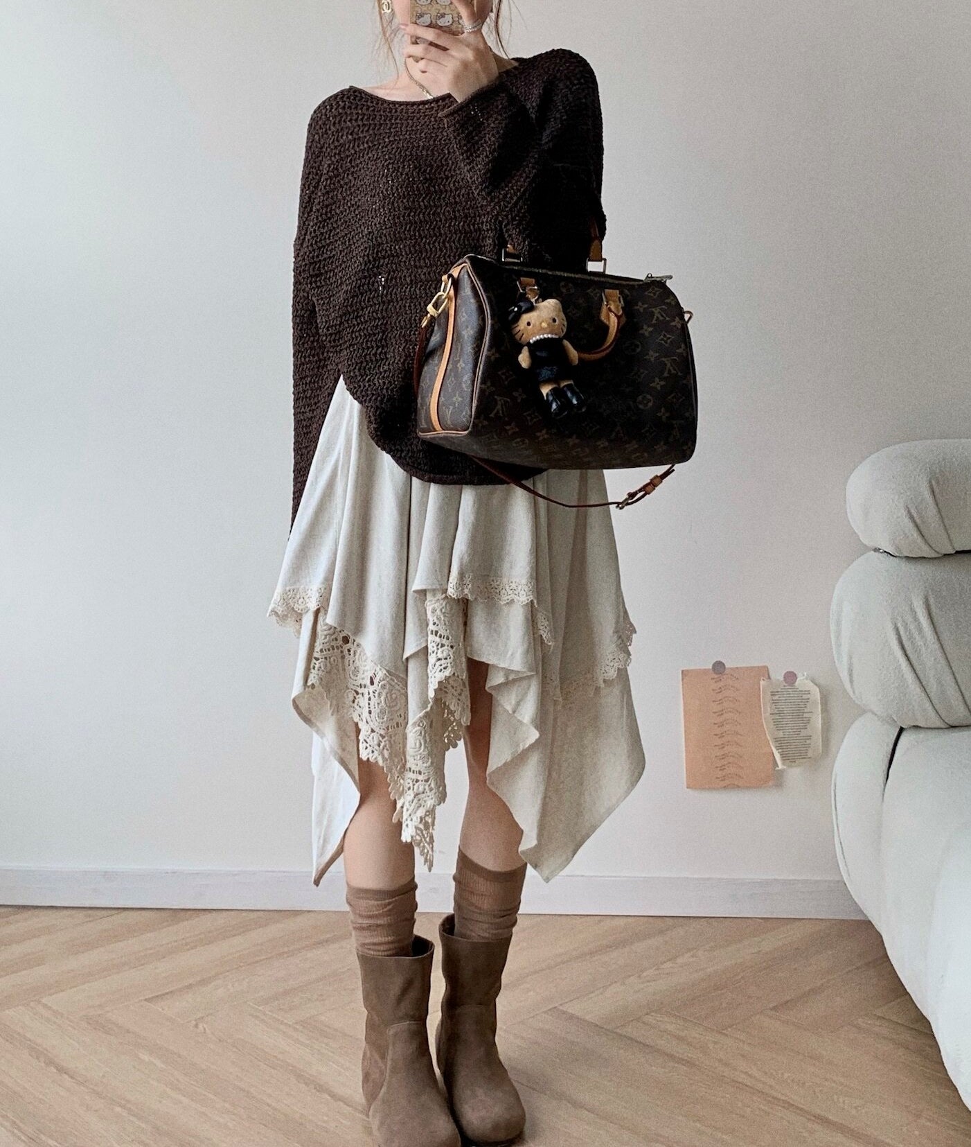 Boho asymmetrical skirt (preorder)