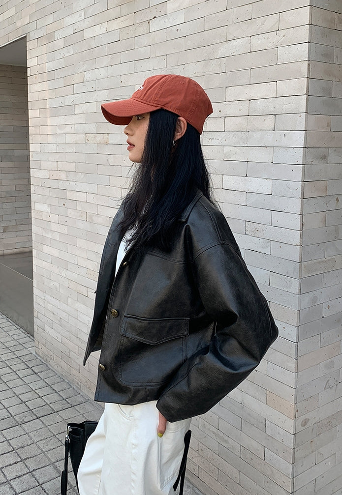 Kay leather jacket (preorder/ 2 colours)