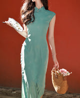 Celestial Turqoise Cheongsam (ready stock in M&XL)