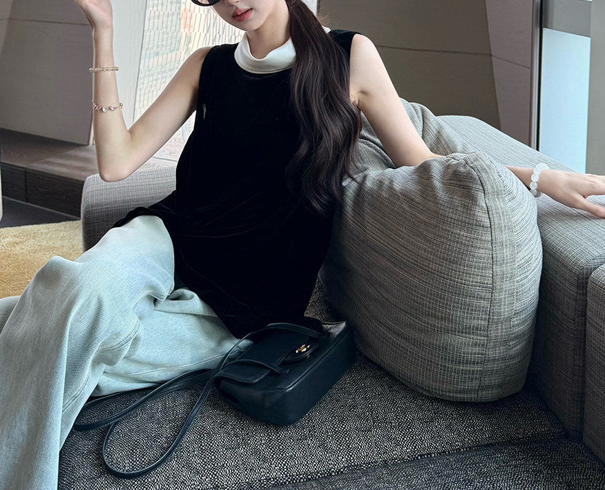 Velvet hepburn top (preorder/ 2 styles)