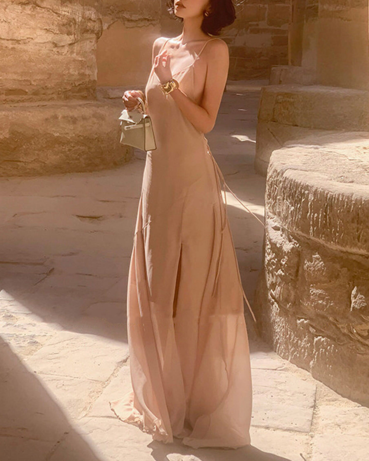 Nude Ethereal Maxi Dress (preorder)