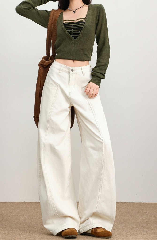 Barrel Ivory Jeans (preorder)