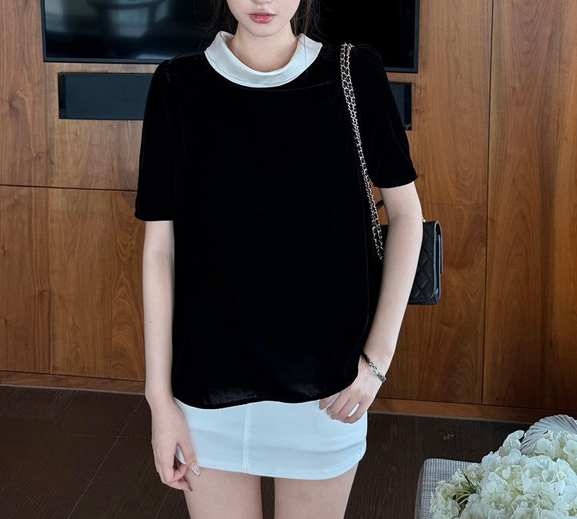 Velvet hepburn top (preorder/ 2 styles)