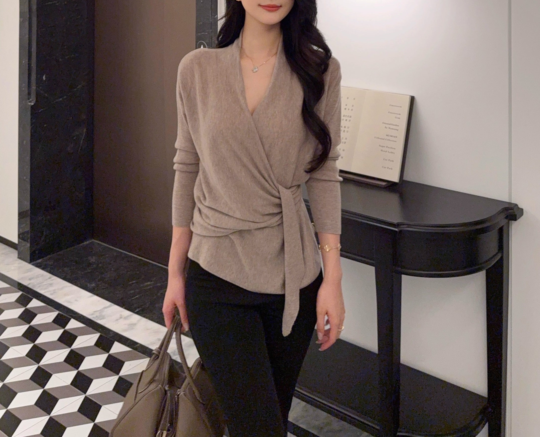 Wraparound wool top (preorder)