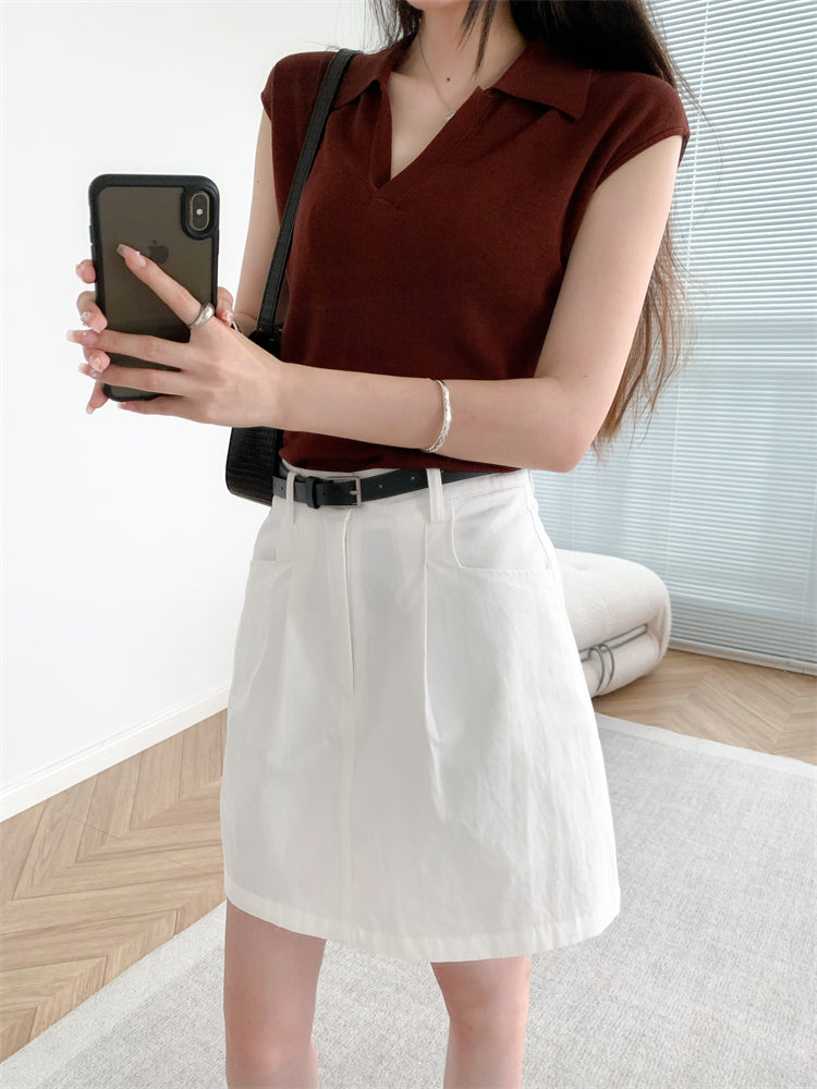 Polo Knit Top (preorder/ 3 colours)