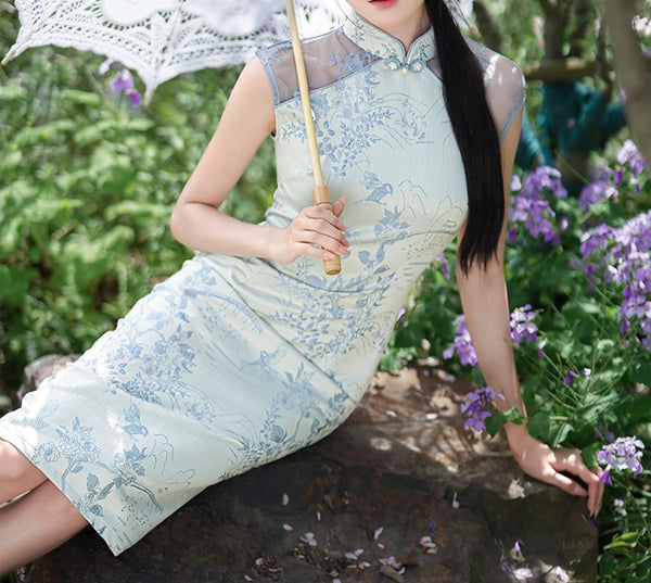 Veil cheongsam (preorder/ 2 colours)