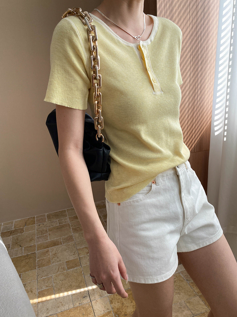 A-line Denim White Shorts (ready stock in XS)