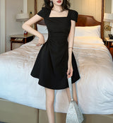 Ella dress (ready stock in pink and black (S/ fits XS)/ 2 colours)
