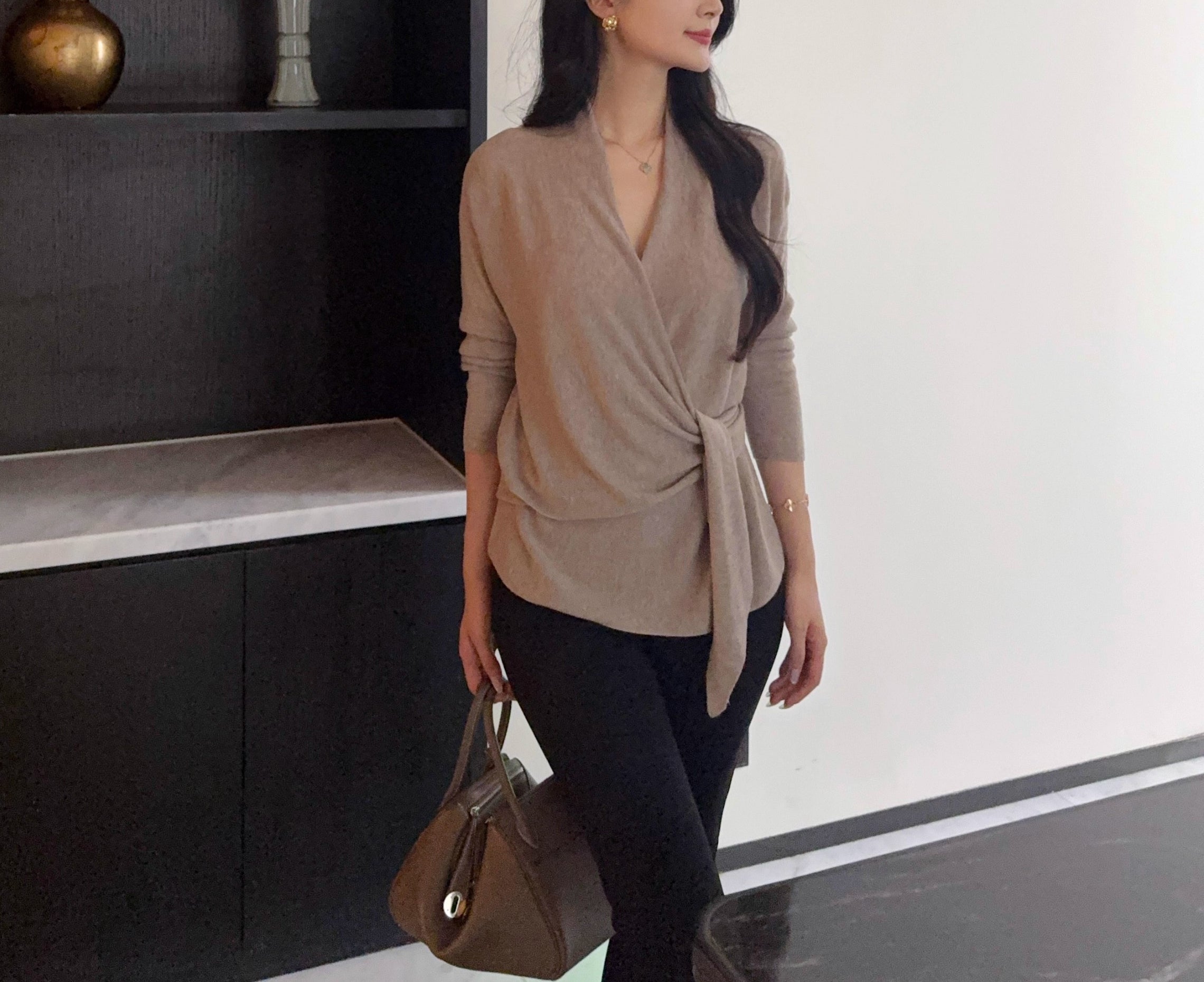 Wraparound wool top (preorder)