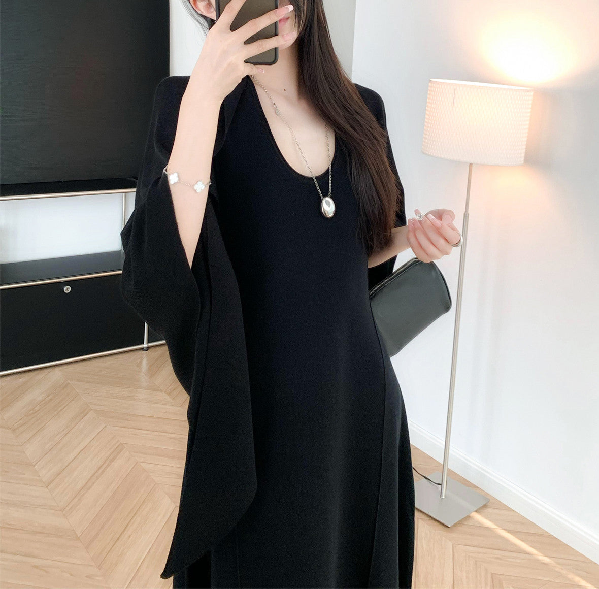 Drape dress and shawl set (preorder/ 3 colours)