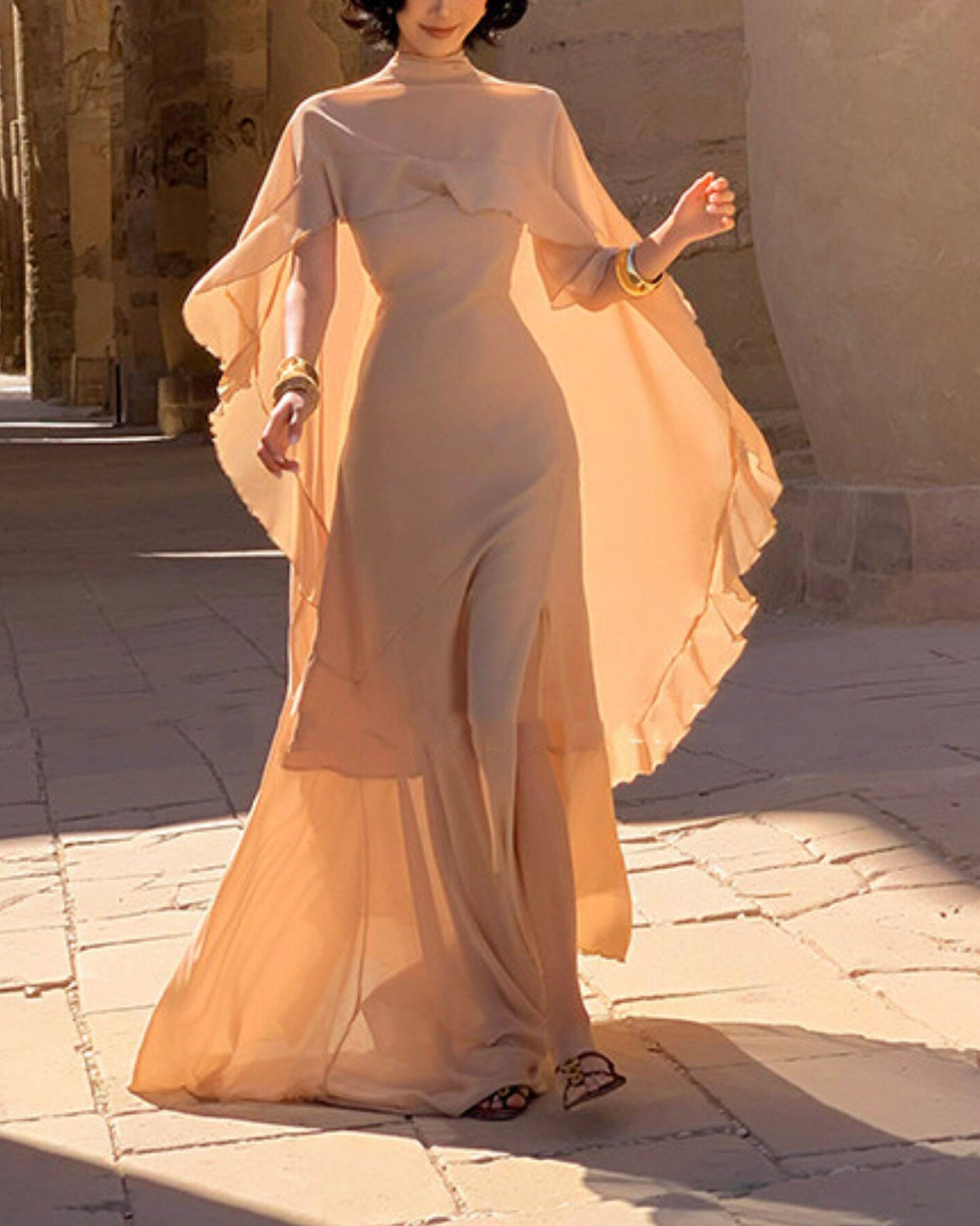 Nude Ethereal Maxi Dress (preorder)