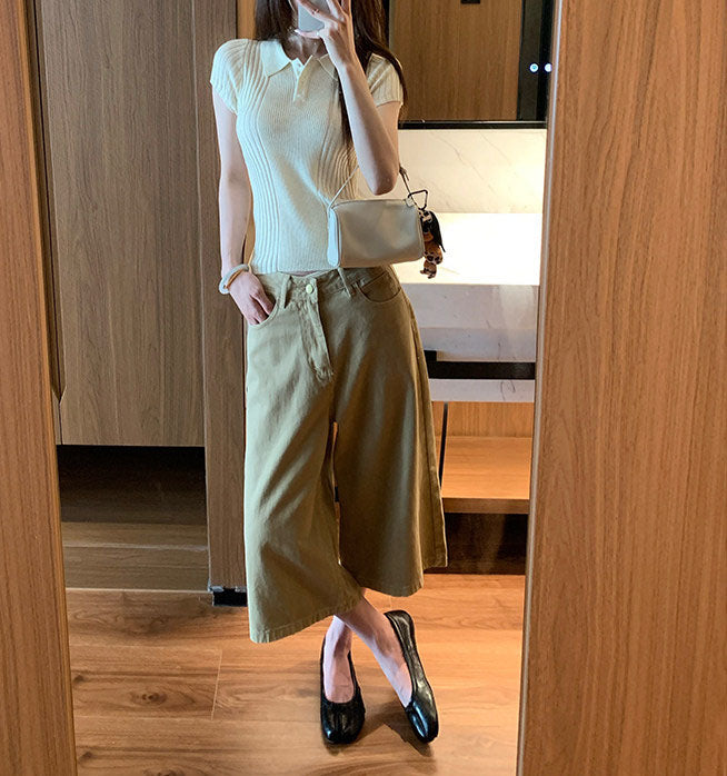 Khaki Bermuda Jorts (preorder)
