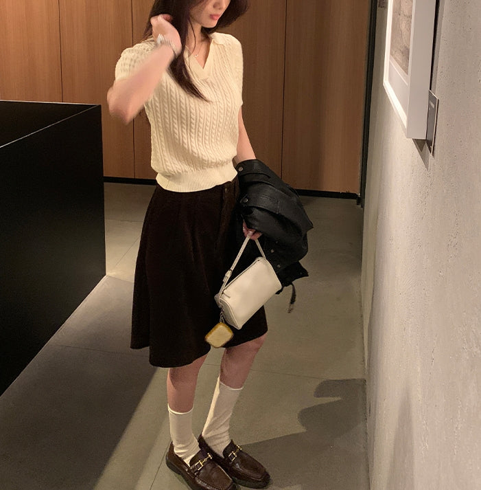 Oxford braided top (preorder/ 2 colours)