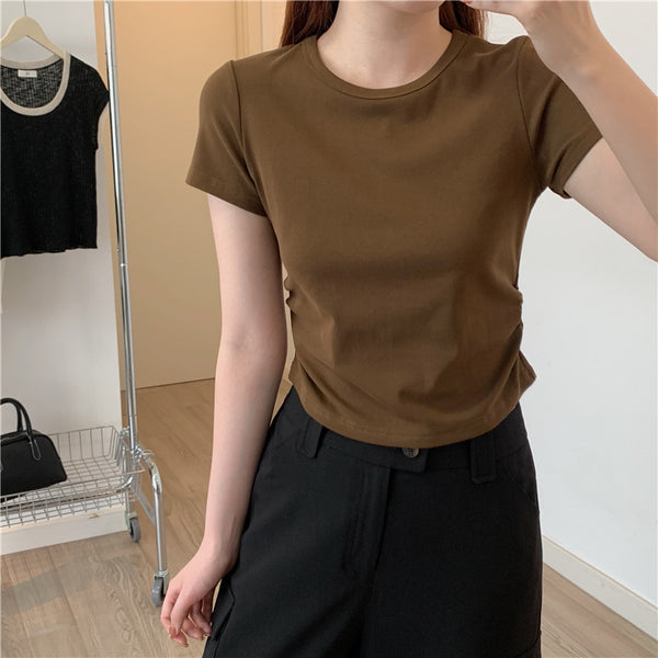 Ruched T-shirt (preorder/ 5 colours)