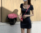 Basic round neck dress (preorder/ 2 lengths/ 3 colours)